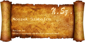 Noszek Szabolcs névjegykártya