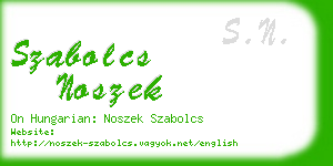 szabolcs noszek business card